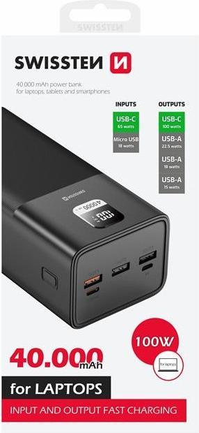 Actual product image Swissten Power Line (40000 mAh, 100 W, 148 Wh)