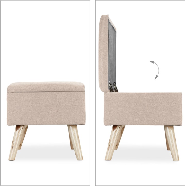 Actual product image Relaxdays Hallway Storage Bench, Padded (79.50 cm)