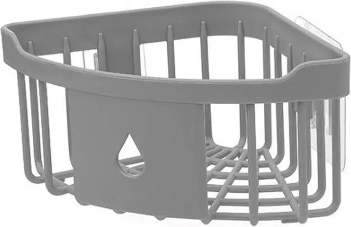 Produktbild König Design Duschregal Duschkorb Ablage Ohne Bohren Badregal Duschregal Eckregal Organizer (19 x 9 x 9 cm)