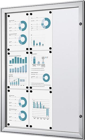 Image du produit eurokraft pro Vitrine avec porte battante (Tableau magnétique, Tableau d'affichage, 74,5 x 100,5 cm)