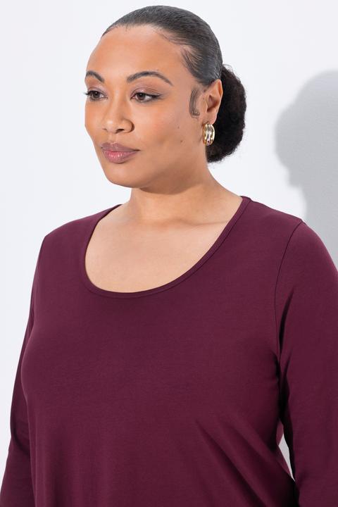 Produktbild Ulla Popken Longshirt, A-Linie, Rundhalsausschnitt, 3/4-Arm (58)