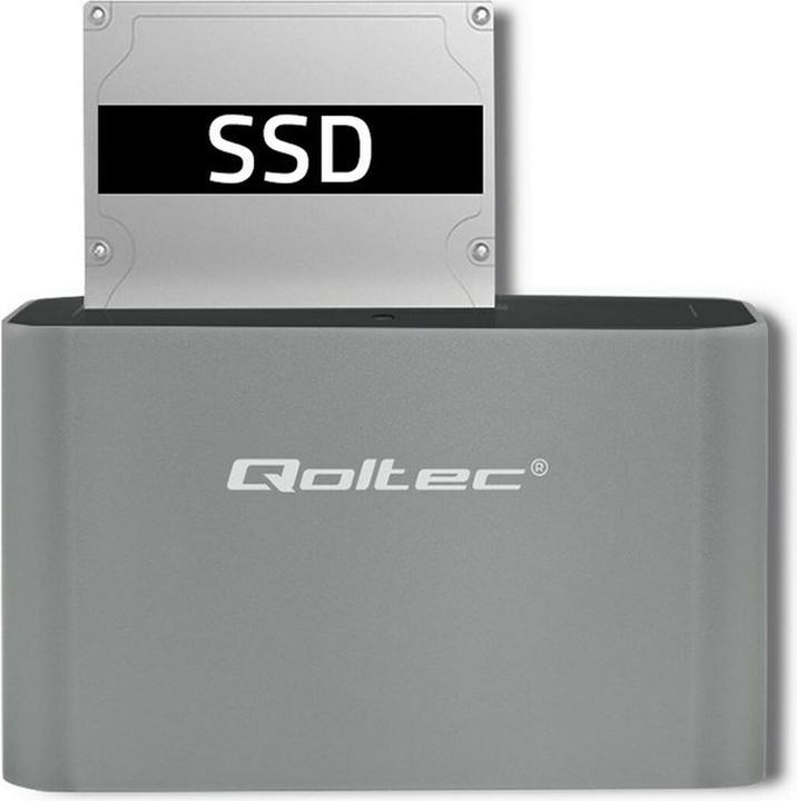 Actual product image Qoltec 50315 HDD/SSD Docking Station (USB-A, 1 portion)