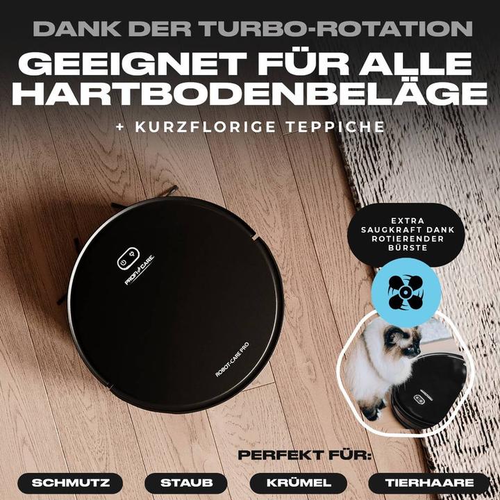 Produktbild Profi-Care PC-BSR 3108 Saug-und Wischroboter Schwarz Fernbedienbar (Saugwischroboter)