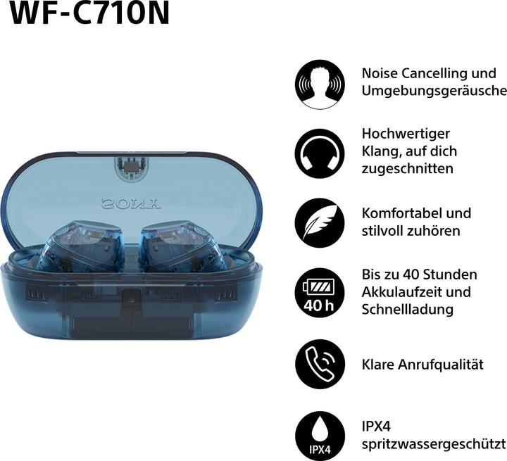 Produktbild Sony WF-C710N (NC, 8.50 h, Kabellos)