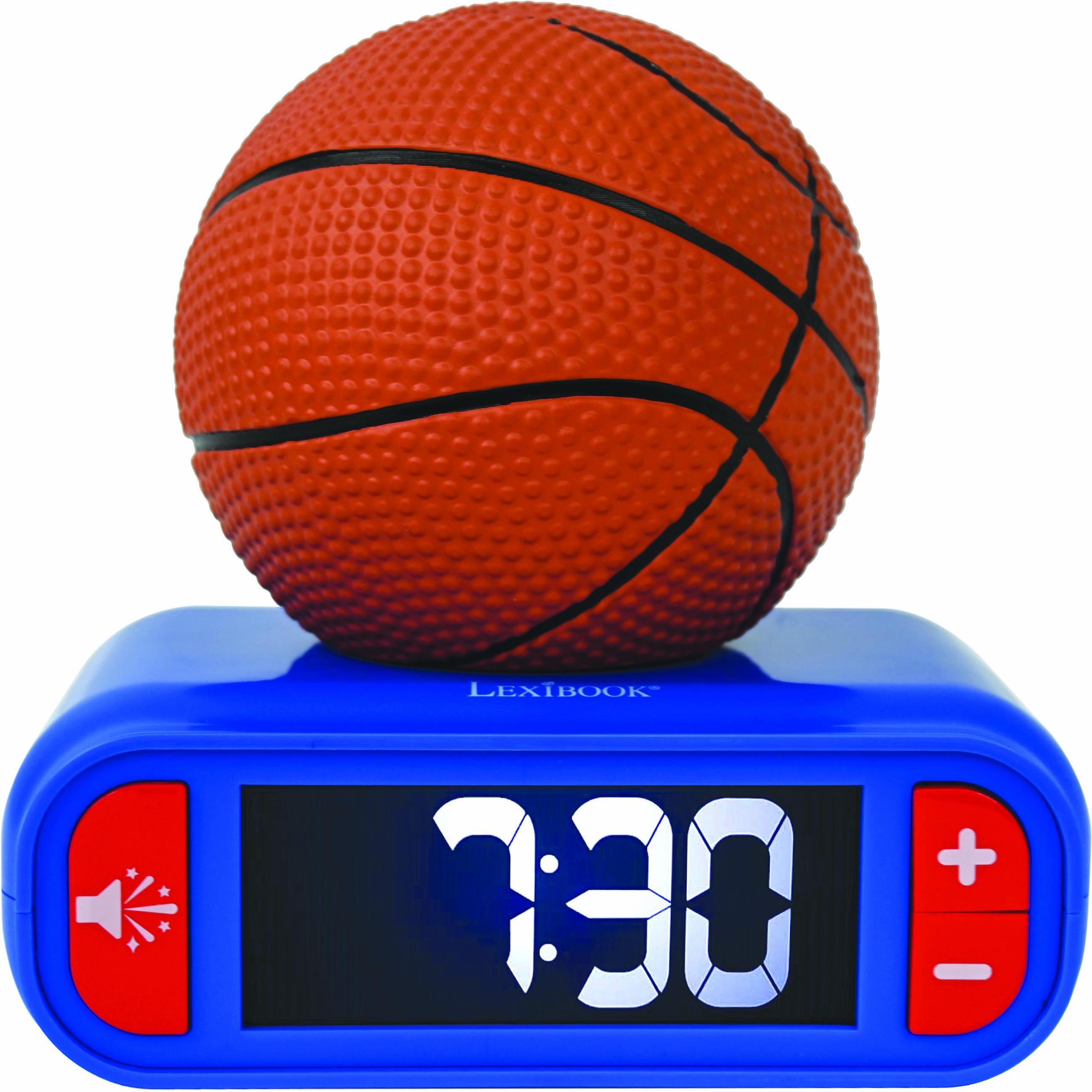 Lexibook Digital Alarm Clock with 3D Basketball Night Light and Sound ...
