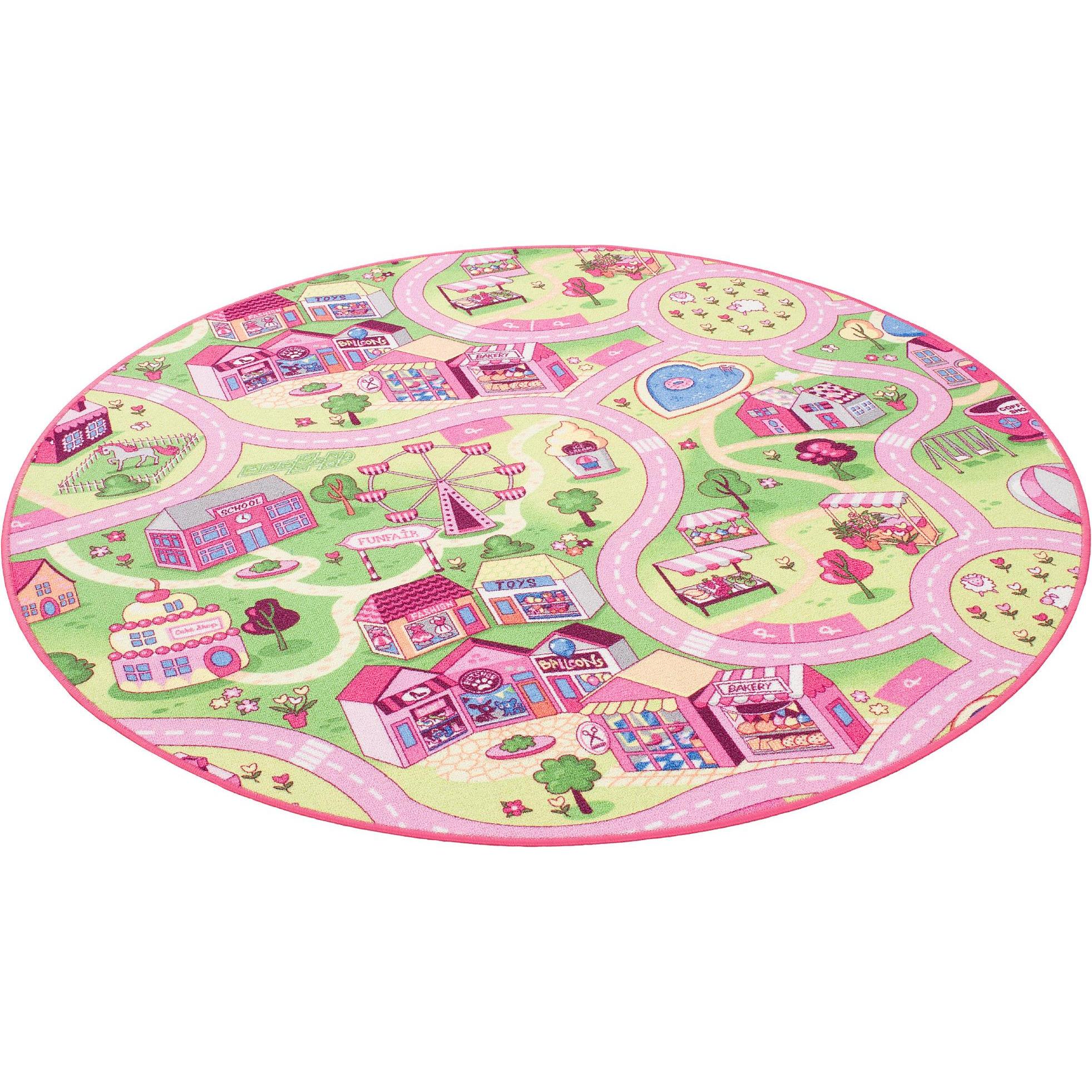 Snapstyle, Spielteppich + Spielmatte, Kinder Spiel Teppich Girls Village (133 x 133 cm)