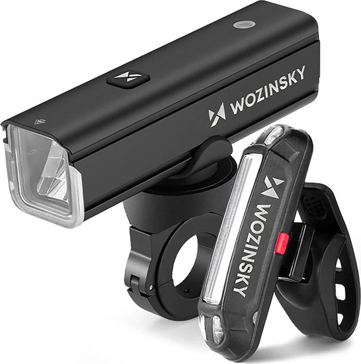 Immagine prodotto Wozinsky WSBLB3 Fahrradlicht-Set vorne (1000 lm) und hinten, USB-C, Schwarz (1000 lm)