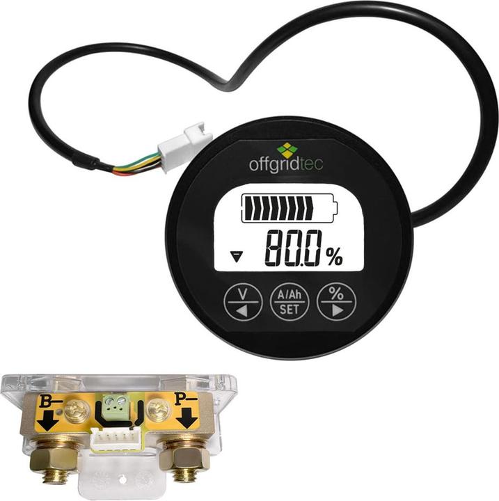 Produktbild Offgridtec Shunt 350A Batteriemonitor 8V-120V mit Hintergrundbeleuchtung