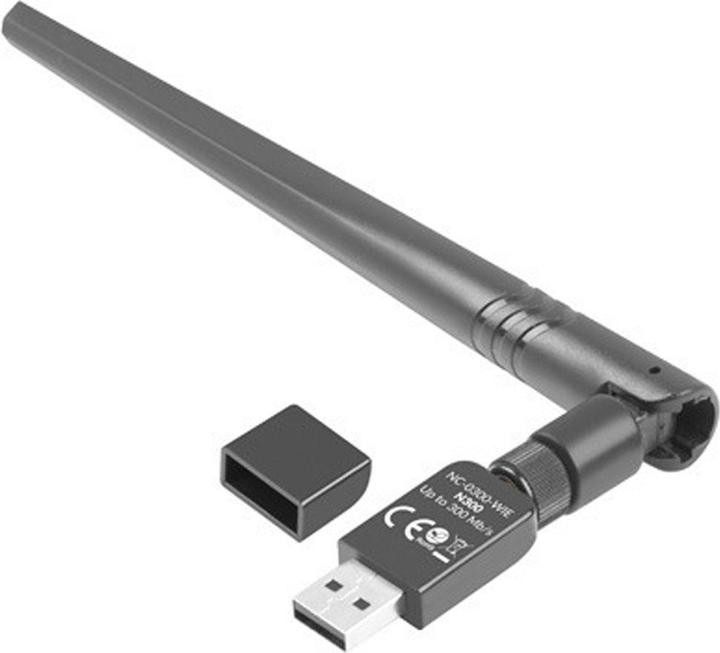 Produktbild Lanberg NC-0300-WIE Netzwerkkarte Ethernet / WLAN (USB, RJ45 (1x))