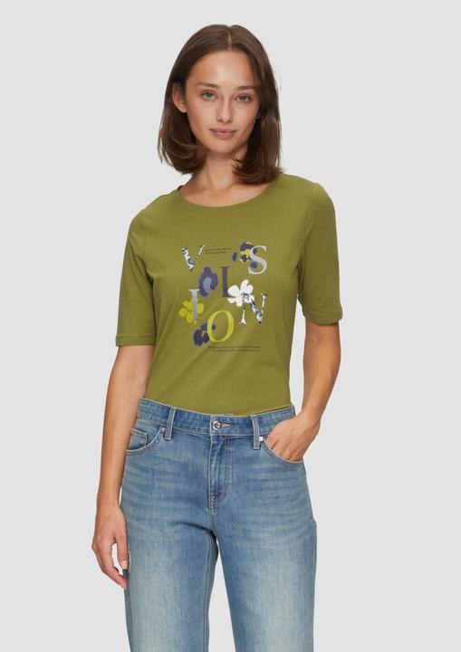 Actual product image S.Oliver T-Shirt Elastisches T-Shirt mit Frontprint (36)