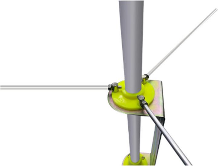 Image du produit PNI Antenne de base DBA27, 26-28 MHz, 620 cm, connecteur SO-239, 5 éléments, pour bâtiments