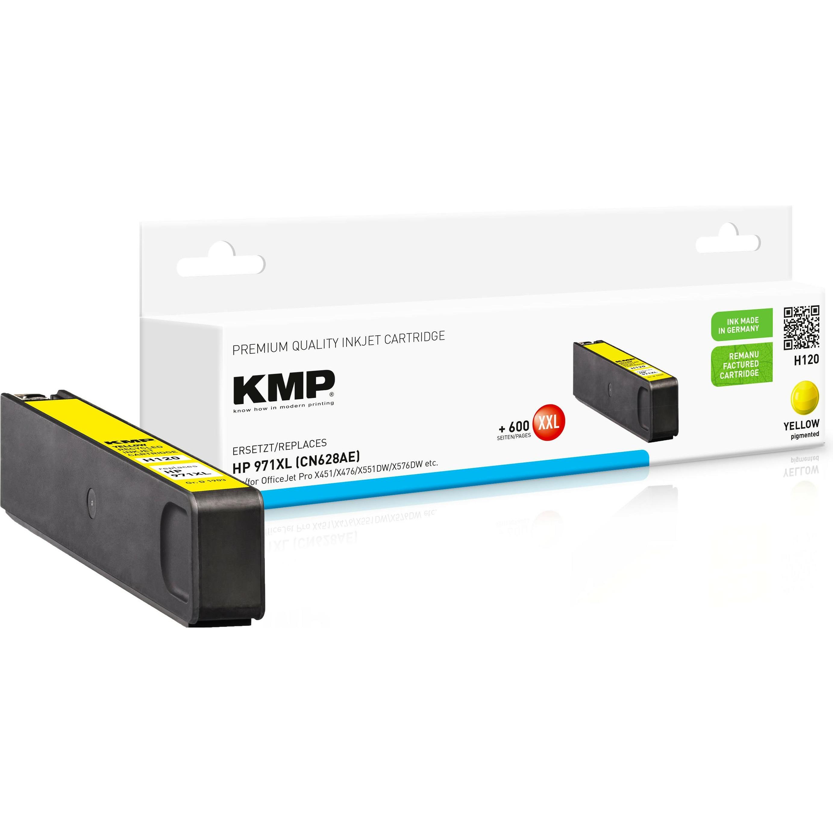 KMP, Druckerpatrone, Tinte ersetzt HP971XL (CN628AE) (Y)