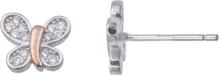 Immagine prodotto Passion Orecchini In Argento Rodiato - Bicolore - Zirconi - Farfalla (MAT BIJOU, Materiale esatto)