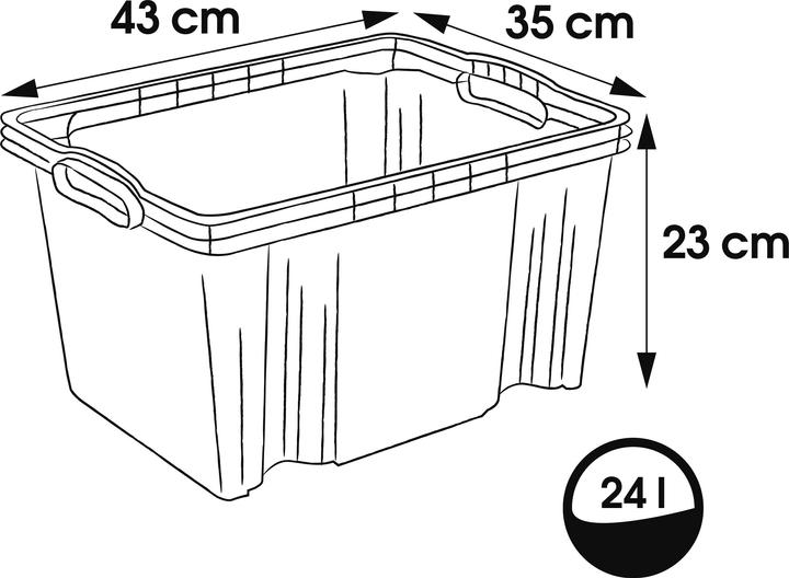 Actual product image keeeper Clearbox set 'Bea (39 x 33.5 x 18 cm, 18 l)