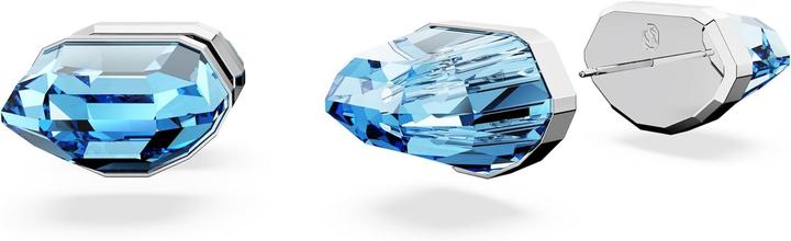 Actual product image Swarovski Lucent Stud Earrings Blue Rhodium top coat One size Crystals rhodiumplated crystals