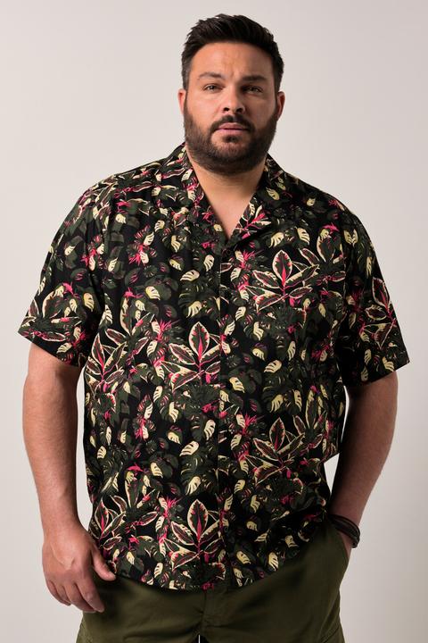 Immagine prodotto Men+ Viskose-Hemd, Halbarm, Alloverprint, Cubakragen, Cuba Fit (8XL)