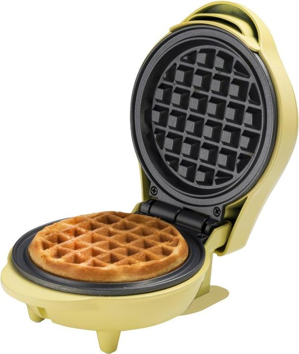 Actual product image Bestron Mini waffle maker yellow