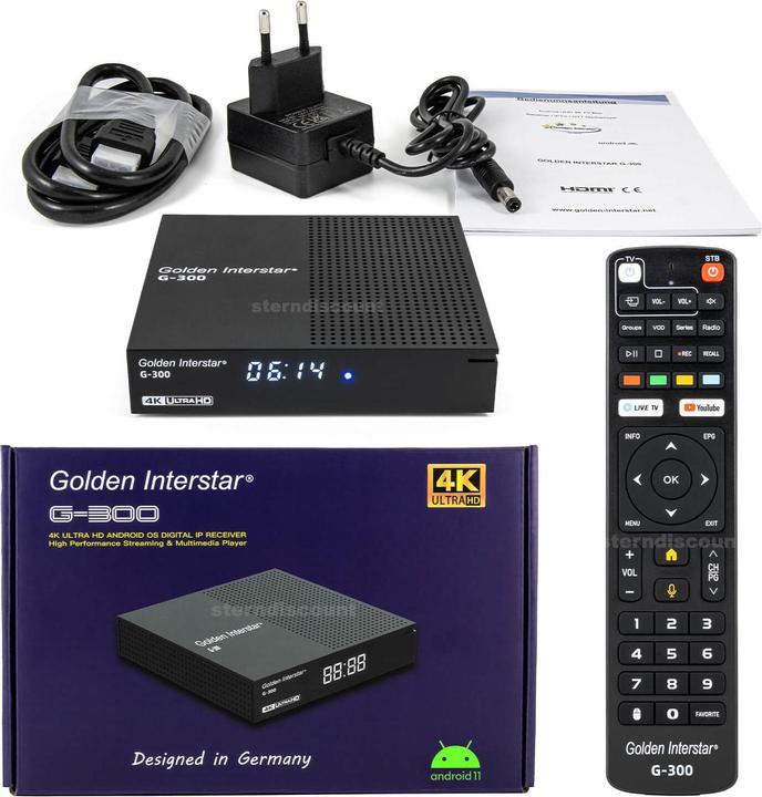 Produktbild Golden Interstar G-300 4K UHD Android 11 TV Streaming Box (32 GB, Linux)