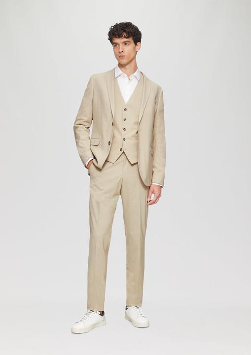 Actual product image S.Oliver Indoor-Weste s.O Pure: Anzug-Weste mit feiner Webstruktur (50)