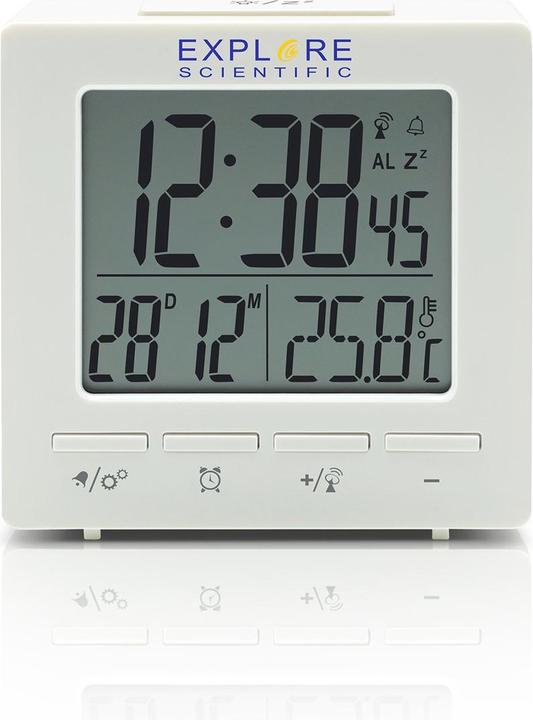 Produktbild Explore Scientific RDC1005WHT Digitaler Wecker Weiss