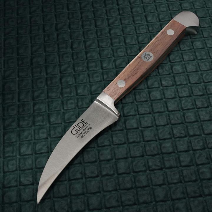 Produktbild Güde Schälmesser, geschmiedet, Serie Alpha, Doppelkropf, Griff Walnussholz (6 cm)