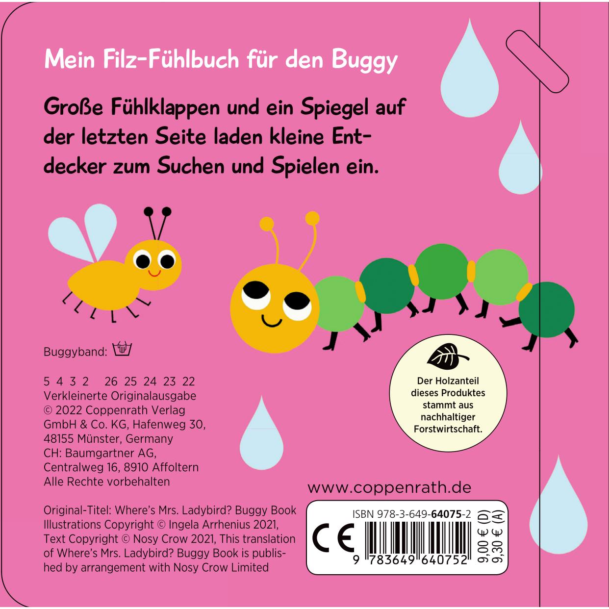 Thumbnail - Coppenrath, Babybücher, Mein Filz-Fühlbuch für den Buggy: Kuckuck, kleiner Käfer! (Deutsch)