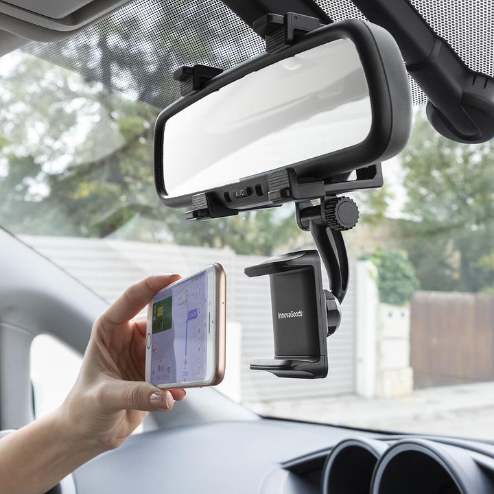 Actual product image InnovaGoods Mobile phone holder for the car - for rear-view mirrors