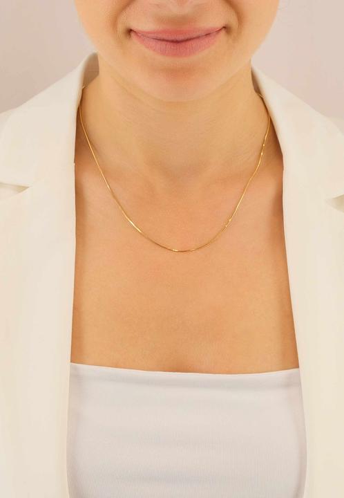 Image du produit Muau Collier serpent or jaune 750, 1mm, 40cm (Or jaune, 40 cm)