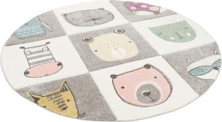 Immagine prodotto Pergamon Tappeto per bambini Maui Kids Happy Animals (160 x 160 cm)