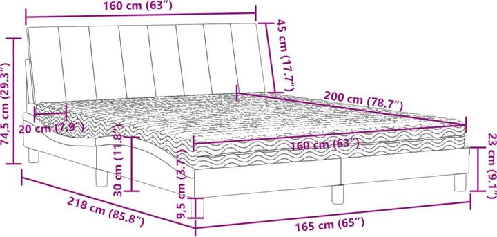 Image du produit vidaXL Bett (160 x 200 cm)