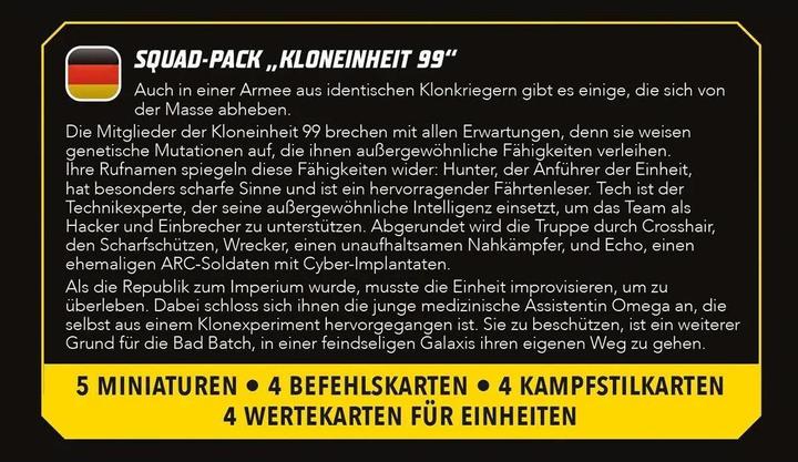 Produktbild Atomic Mass Games AMGD1024 - Star Wars: Shatterpoint - Clone Force 99 Squad Pack (Squad-Pack Kloneinheit 99