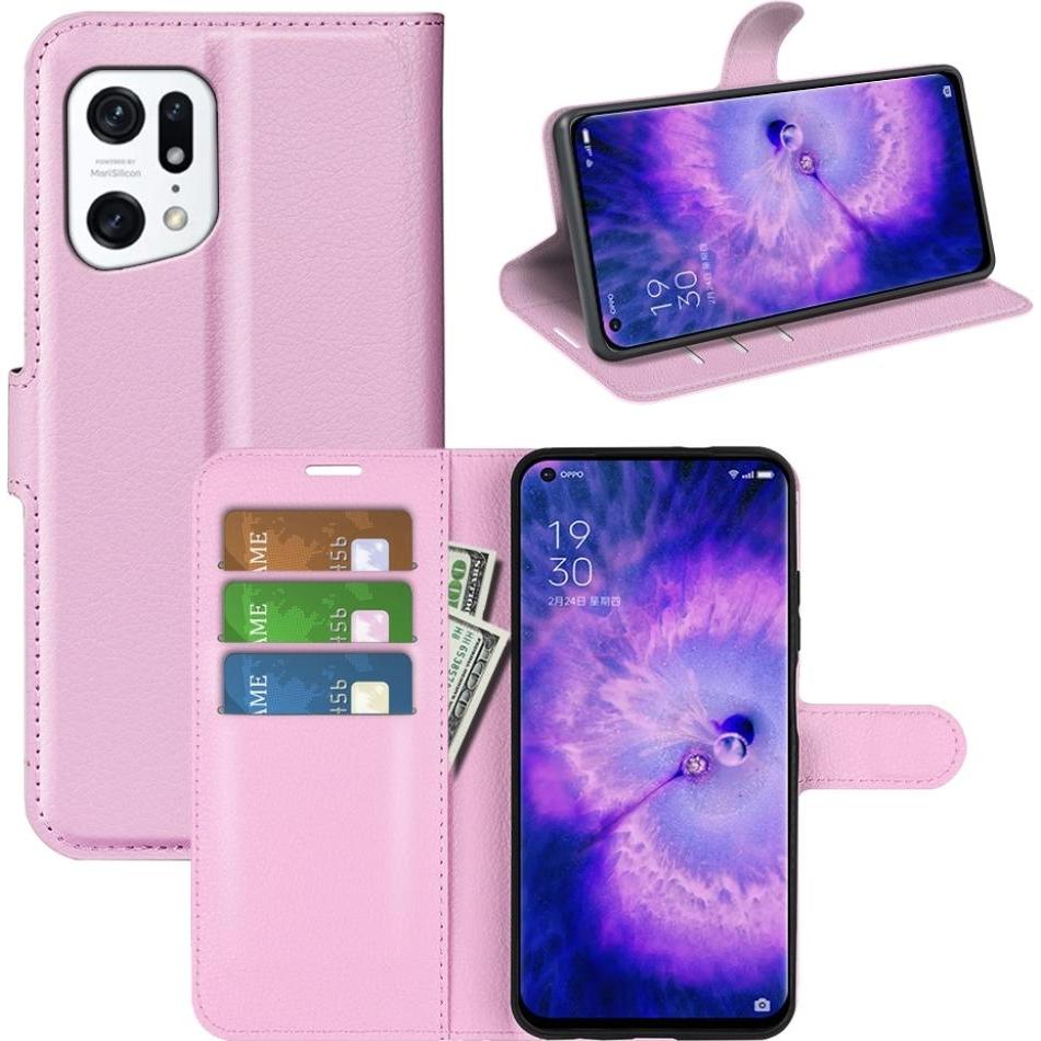 Screenguard Oppo Find X5 Leather Guard Lederhülle (Oppo Find X5), Smartphone Hülle, Rosa
