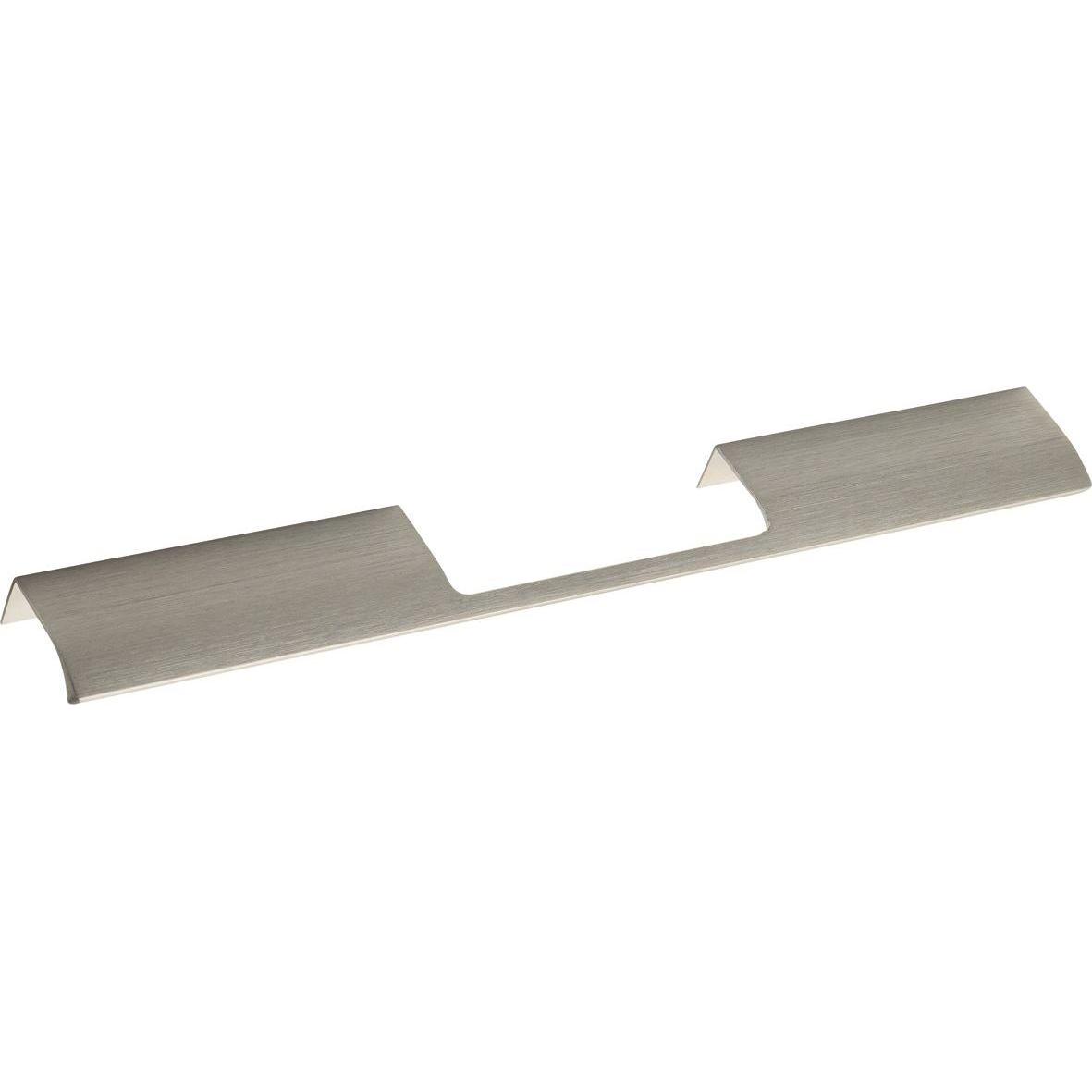 Furnipart, Möbelgriff, Griffleiste Edge Urban LA 2 x 64 mm, Länge 350 mm, Aluminium Edelstahl Effekt