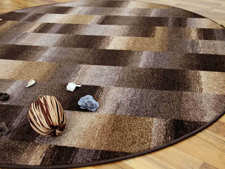 Actual product image Snapstyle Designer Velour Carpet Mystic Karo (Ø 100 cm)