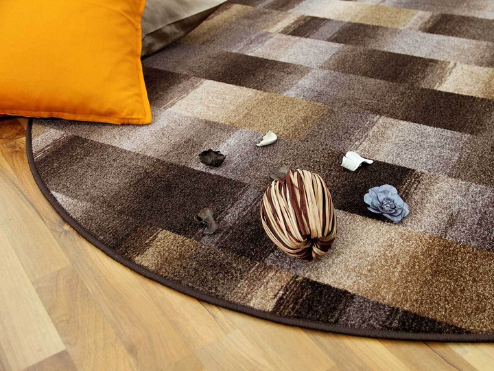 Actual product image Snapstyle Designer Velour Carpet Mystic Karo (Ø 133 cm)