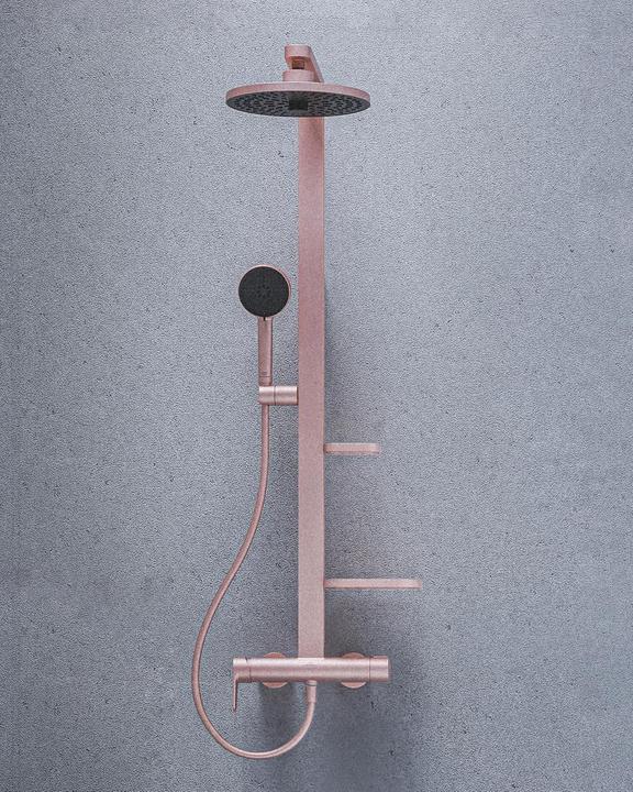 Actual product image Ideal Standard Shower system Alu+: Ceraflow shower mixer 2 shelves, 2F hand shower, 2F overhead shower