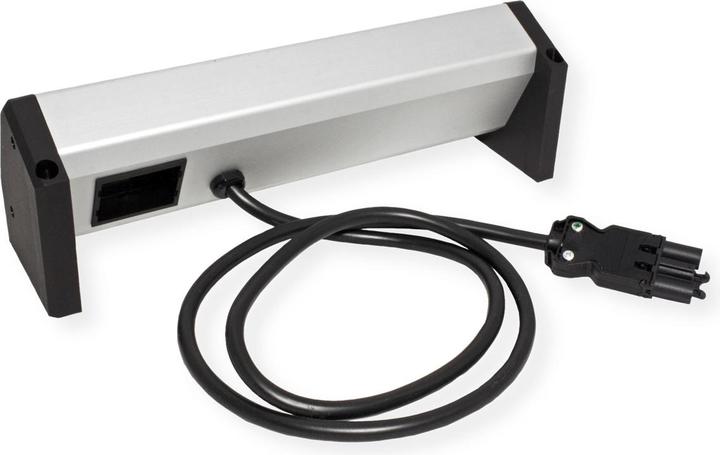 Actual product image Bachmann Desk 1 - 3 AC outlets - indoor - type E - aluminium - plastic - 281 mm - 1 pc (3 x, CEE 7/5, CEE 7/3, 1 m)
