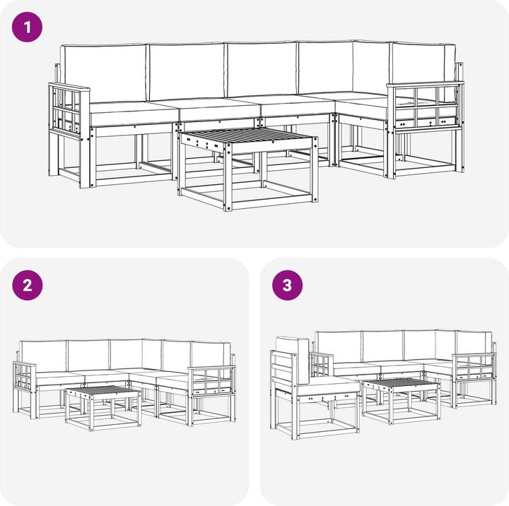Produktbild vidaXL Outdoor-Sofa