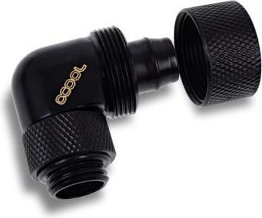 Image du produit Alphacool Pivot de glace 16/10mm à visser 90?? tournant G1/4 - 4pcs Set Deep Black