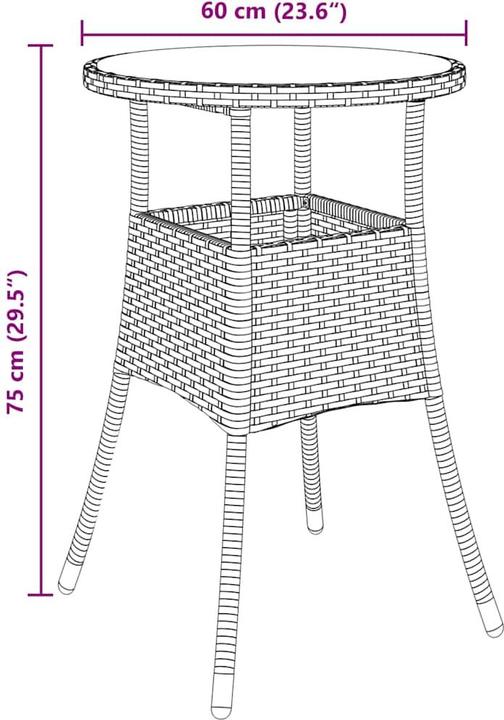 Actual product image vidaXL Garden dining set (80 cm)