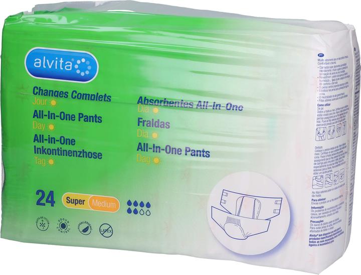Produktbild Alvita All-in-One Inkontinenzhose Super Medium Tag, 24 St (24 x)