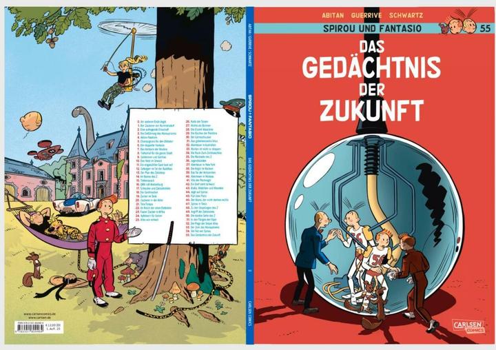 Productafbeelding Robbedoes en Kwabbernoot 55: Het geheugen van de toekomst (Benjamin, Guerrive, Sophie/Abitaan, Duits)