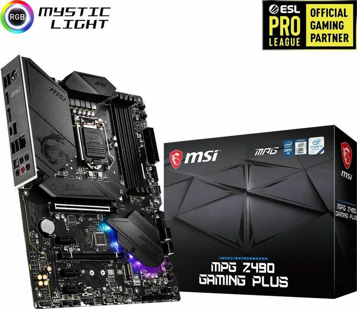 Image du produit MSI MPG Z490 Gaming Plus (LGA 1200, Intel Z490, ATX)