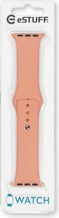 Actual product image eSTUFF Apple Silicone Watch Band New Peach Silicone (38 mm, 40 mm, 42 mm, 44 mm, Silicone)