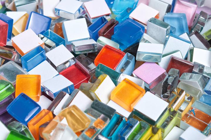 Image du produit Rayher Mélange de mosaïques de verre Soft, jaune