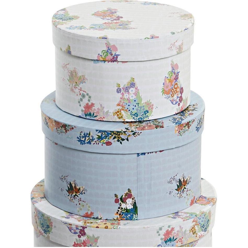 DKD Home Decor, Box portaoggetti, Set of Stackable Organising Boxes Cardboard Urban 37,5 x 37,5 x 18 cm (1x)