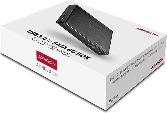 Actual product image Axagon EE25-XA6 - HDD / SSD Enclosure - 2.5 Inch - SATA - Serial ATA II - Serial ATA III (2.5")