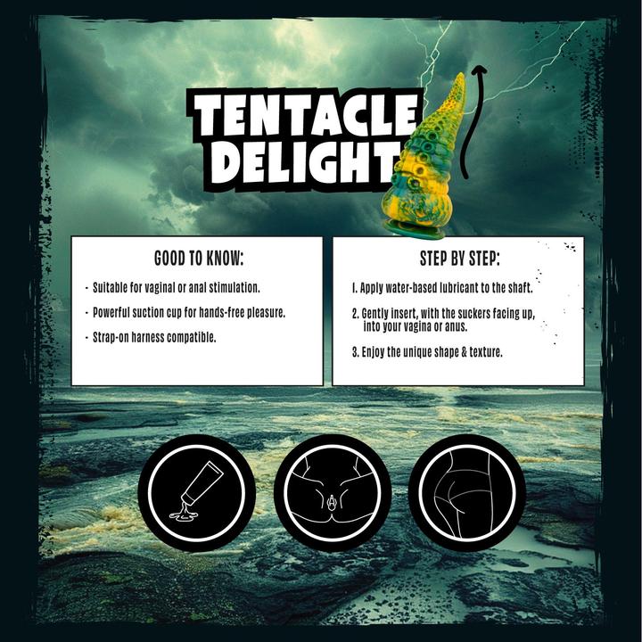 Actual product image Mythical Mates Tentacle Delight Green & Yellow