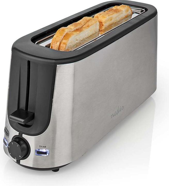 Image du produit Nedis Grille-pain Acier inoxydable Série 1 Fentes Niveaux de brunissage : 6 Fonction décongélation