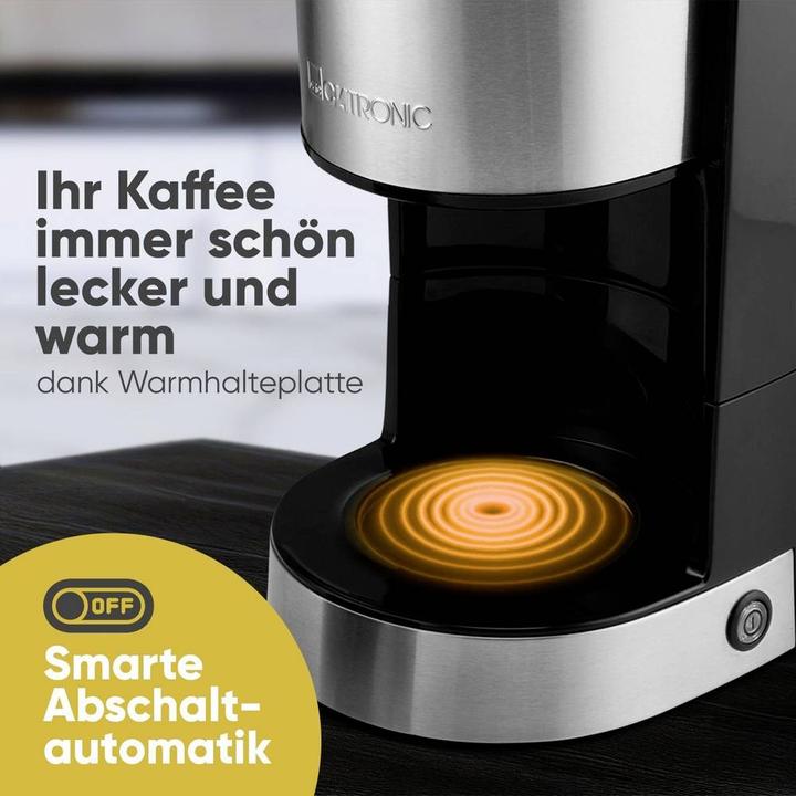 Actual product image Clatronic KA 3808 Coffee maker Stainless steel Capacity cups=12 Keep warm